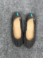 Tieks By Gavrieli Suede Leather Classic Grey Ballet Flats Slip-On shoe Size 9