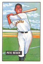 1986 Card Collectors Company 1951 Bowman Reprint #238 Pete Reiser NM-MT Pirates