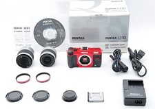 PENTAX Q10 Red Mirrorless Camera with 5-15mm 15-45mm Lenses Boxed