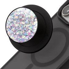 Clear Crystal Magnetic Phone Grip Compatible with Magsafe Collapsible Mobile Pho