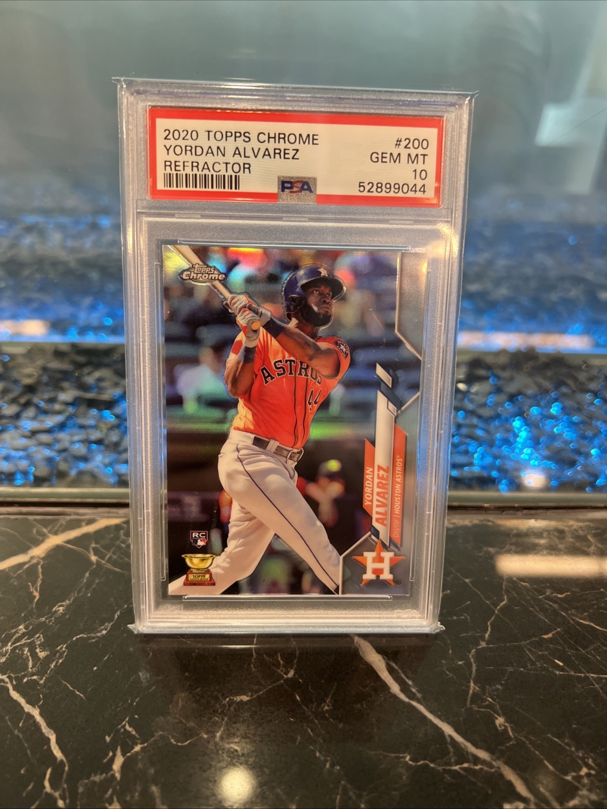 2020 Topps Chrome Rookie Refractor Yordan Alvarez #200 PSA 10 view 1
