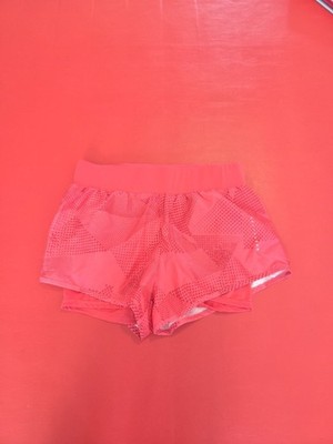 Crivit Women's 2-in-1 Running Shorts - Pink Coral Pattern - Size M - EXC
