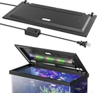 LED Aquarium Hood, Fish Tank Cover with Adjustable-Brightness Colored Light Tube