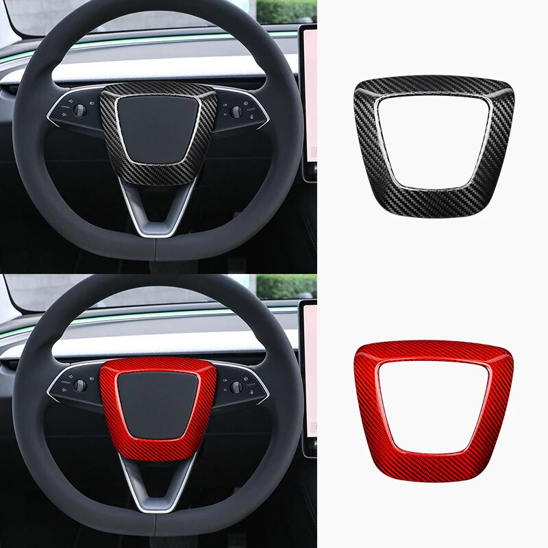 Copertura Volante In Carbonio Per Tesla Model 3 Highland 2024 – Gloss Nero - Foto 5