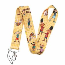 Hey Arnold Cartoon Character Themed Yellow ID Badge Holder Lanyard
