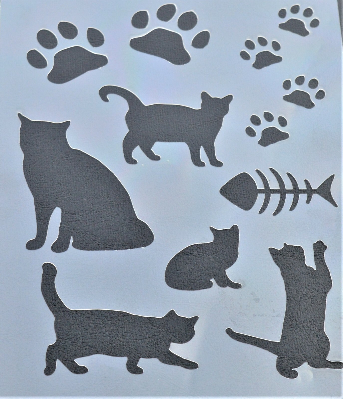 Cat Wall Stencil Pattern Reusable Plastic Template Cats Kitten Paws