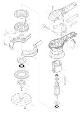Makita Ersatzteile für Exzenterschleifer BO5041 | eBay 