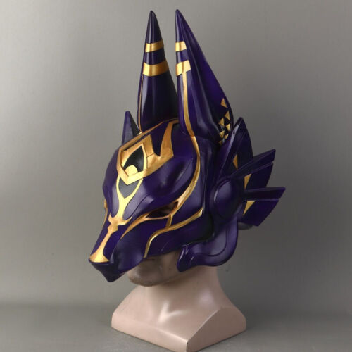 Genshin Impact Cyno Cosplay Wolf Head Helmet Masks PVC Halloween Props Headgear - Picture 4 of 19