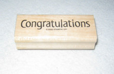 Stampin' Up - Rubber Stamp -"Congratulations" - Large Size -Dated 2002