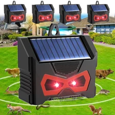 Solar Ultrasonic Repellent Wild Animal Repeller Bird Cat Dog Deer Fox Deterrent