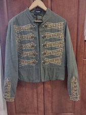 Comme Elegant Women's Jacket With Embroidery Designs With Bright Gold...