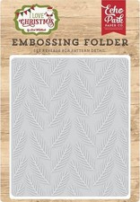 ECHO PARK "I LOVE CHRISTMAS" EMBOSSING FOLDER - PINE BOUGHS SCRAPJACK'S PLACE