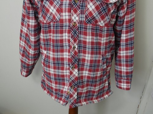 Champion Pennine Camicia Foderata in Pile Taglia Large Rosso Check Uomo (B2384) - Foto 4 di 8