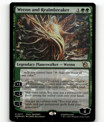 FOIL - MTG Wrenn and Realmbreaker 217 March of the Machine Mythic