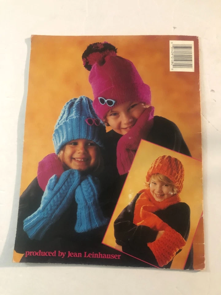 American School of Needlework KIDS' HATS MITTENS & SCARVES Knit Crochet #1080NEW - Image 2 of 2