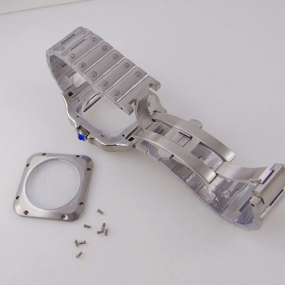 38mm Retro Business Square Watch Case Fit NH35 NH36 Automatic Watch