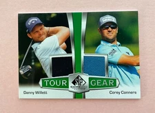 2024 Upper Deck SP Game Used Tour Gear Danny Willett / Corey Conners #TG2-WC PGA