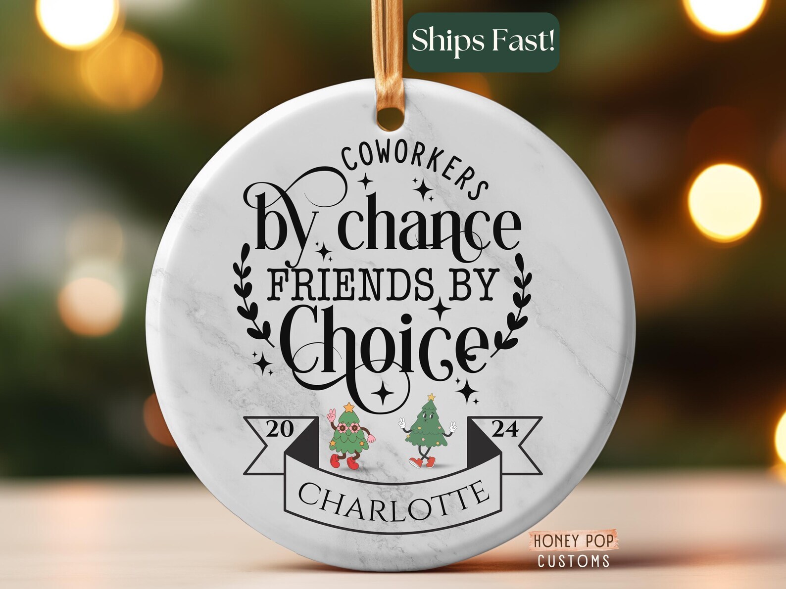 Coworker Christmas Ornament Personalized Gift For Coworker Custom Coworker