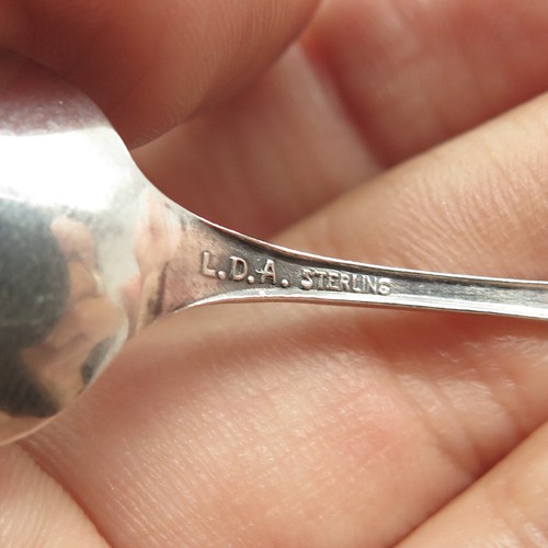 925 Sterling Silver Antique Lous David Andersen Delaware States & Cities Spoon - 第 8/8 張圖片