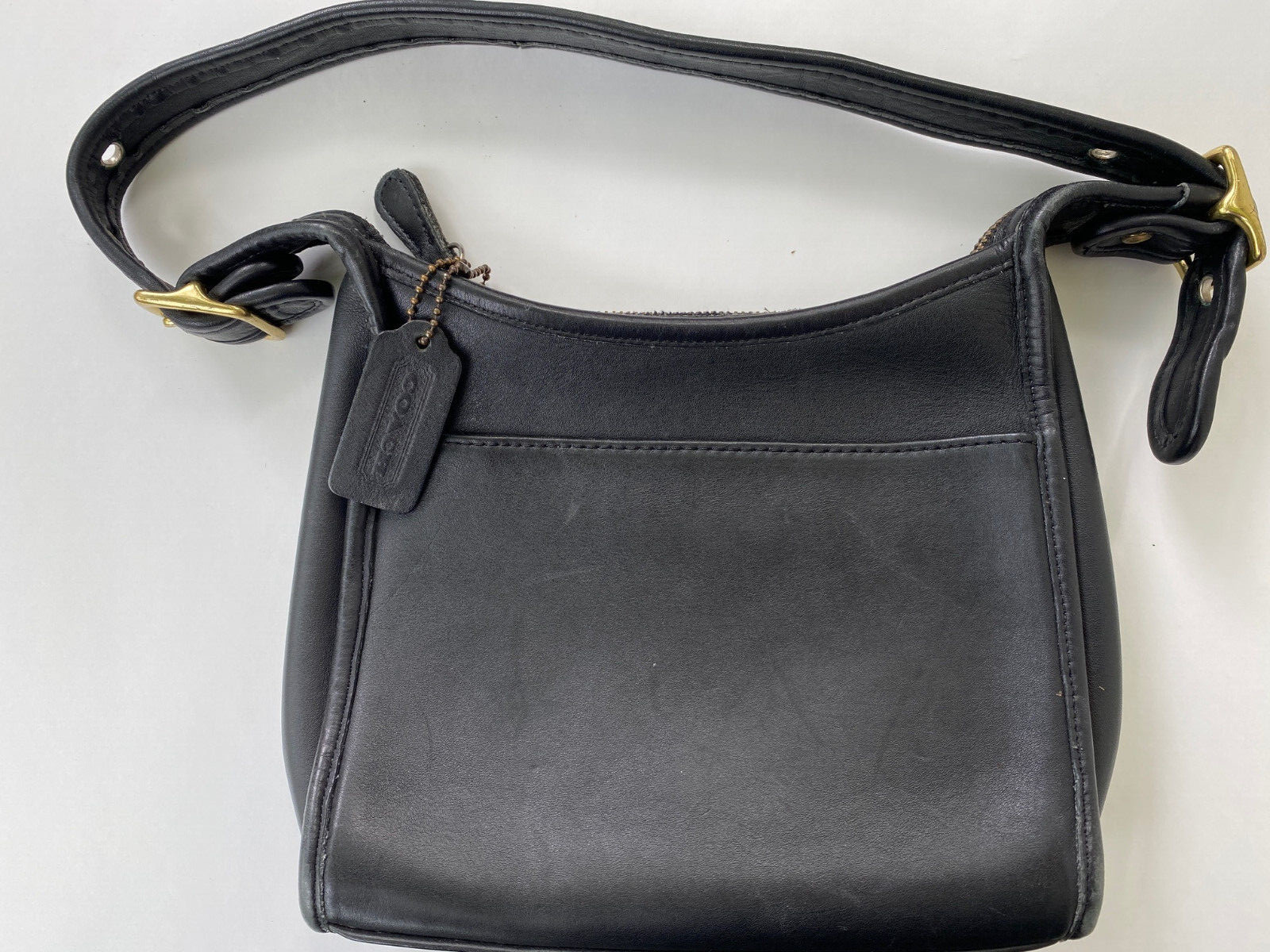 Vintage coach black leather bag Made in USA Gem