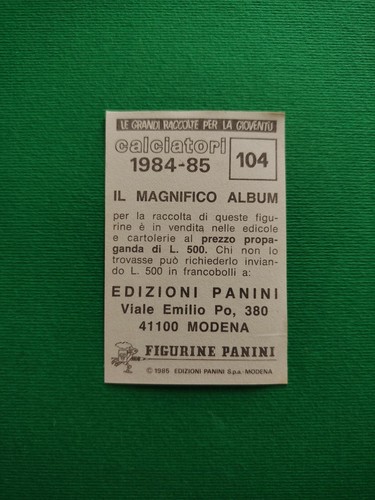 CALCIATORI PANINI 1984 85 SOCRATES 104 FIORENTINA STICKER NUOVA OTTIMA ESAURITA - Imagen 2 de 2