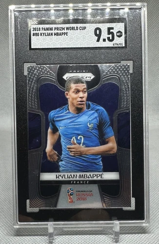 2018 Panini Prizm World Cup Kylian Mbappe Rookie - SGC 9.5
