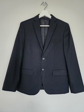 RALPH LAUREN BLACK BOYS BLAZER SIDE VENTS SINGLE BREASTED JACKET 16 R