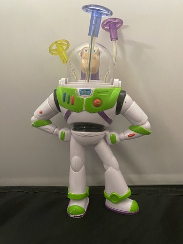 DISNEY TOY STORY BUZZ LIGHTYEAR TWIRLING LIGHTS 8” FIGURE WORKS - Picture 2 of 5