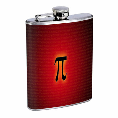 Pi Sign D6 Flask 8oz Stainless Steel Hip Drinking Whiskey
