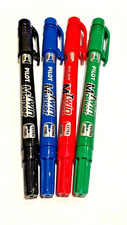 4 X PILOT TWIN PERMANENT MARKER TWIN POINT- FINE & EXTRA FINE - 4 COLOURS