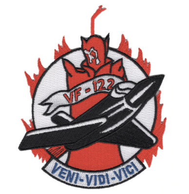4.5'' NAVY VF-122 VENI VIDI VICI EMBROIDERED PATCH