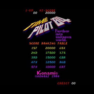 Used Time Pilot '84 PCB PC Board Konami 1984 Shooting Arcade Game Good Condition