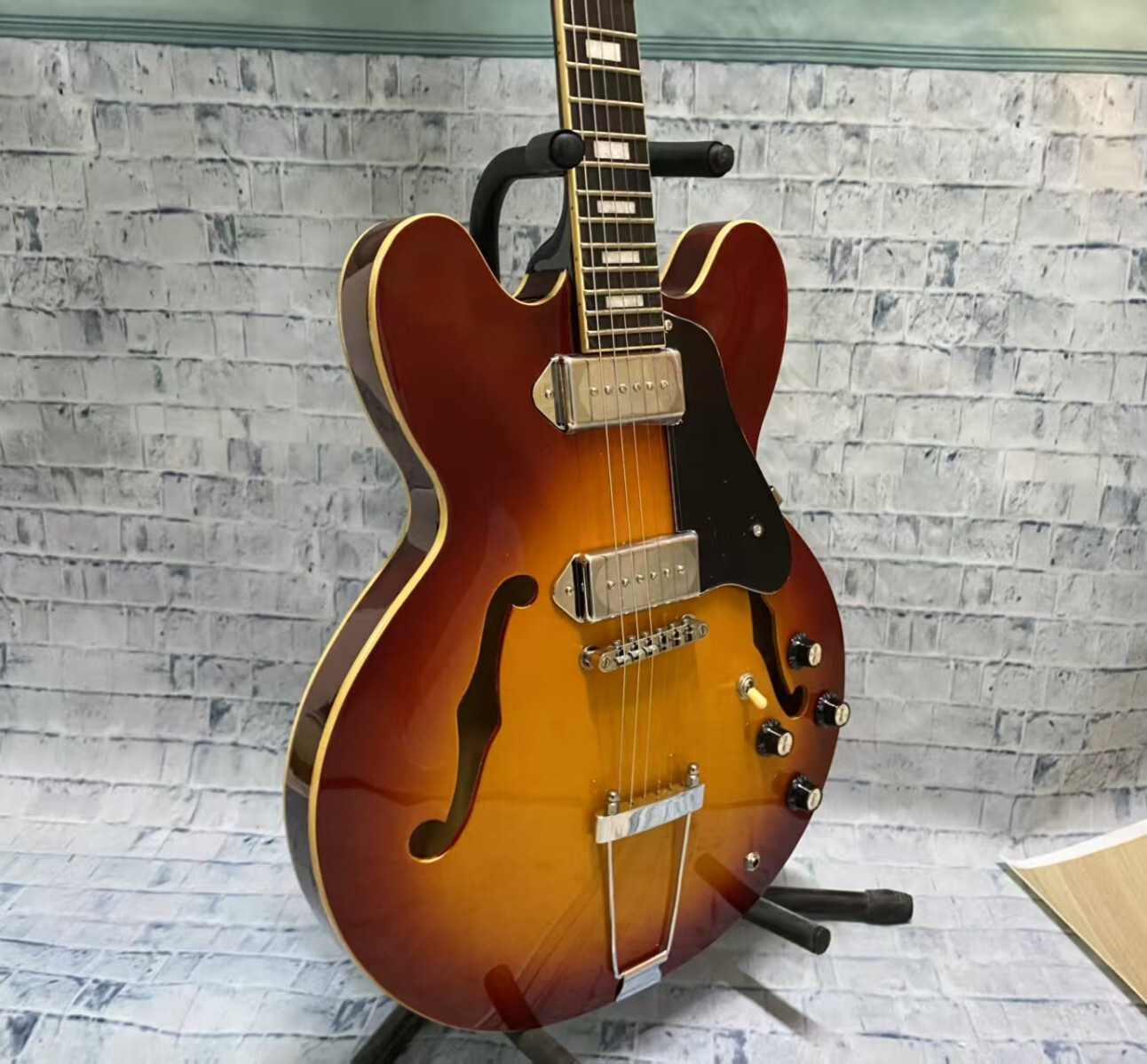 Custom semi-hollow ES-335 electric guitar 22 frets 6-string ships from US