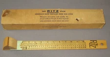 Vintage The Ritz Stick Shoe Foot Size Measuring Wooden Slide Tool