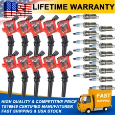 10 Pack Ignition Coil & Spark Plug Kit For Ford F250 F350 F450 6.8L V10 DG508