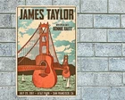 James Taylor Bonnie Raitt Sign Aluminum Metal 8"x12 Garage Man Cave Classic Rock