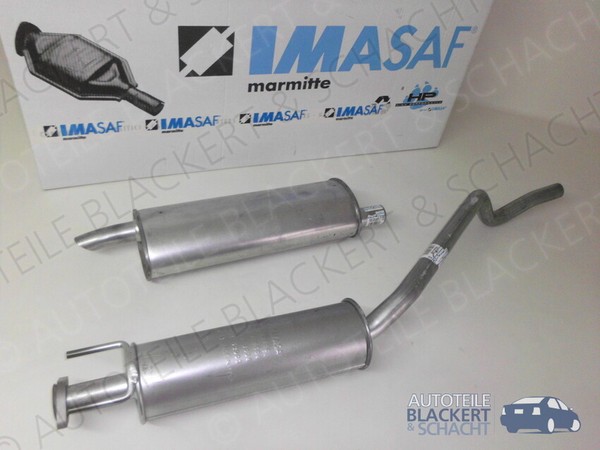 Imasaf Auspuffset Ab Kat für Opel Astra F CC 1.6 1993-1995 | Mitteltopf+Endtopf-image