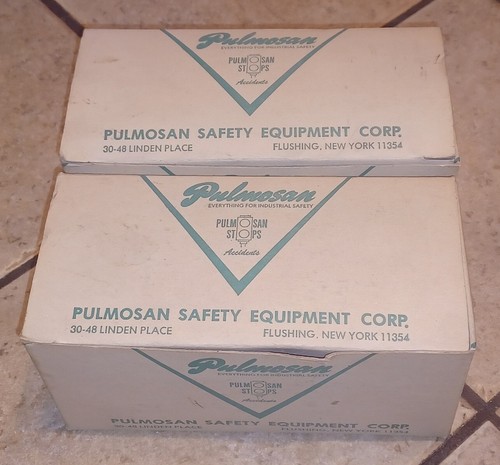 Lot 2 US Vtg Pulmosan Industrial Safety Goggles MACHINIST INDUSTRIAL PROTECTION  - Afbeelding 1 van 2