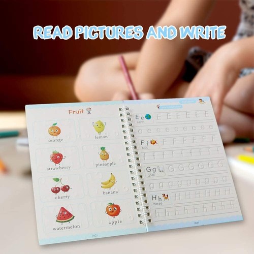 4X Magic Practice Copybook Magical Pen, Number Tracing Book Reusable Handwriting - Picture 5 of 10