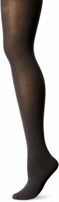 DKNY Women's Opaque Coverage Control Top Tights, Flannel Grey, Small