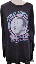 Smokey Robinson Motown Long Sleeve Black T-shirt Plus Size 2X R&B