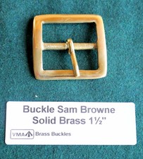 Buckle Sam Brown Solid Brass 1½"