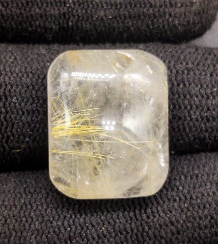 Natural Golden Routile Gemstone Cabochon Top Quality Rutile Cushion Shape - Picture 5 of 7