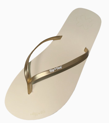 flip*flop ORIGINALS ZEHENTRENNER METALLIC LOOK GOLD BEIGE GR 42 *NEU* (1003a)