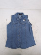 Vintage Mickey Unlimited Denim Vest Size Large - Embroidery Mickey