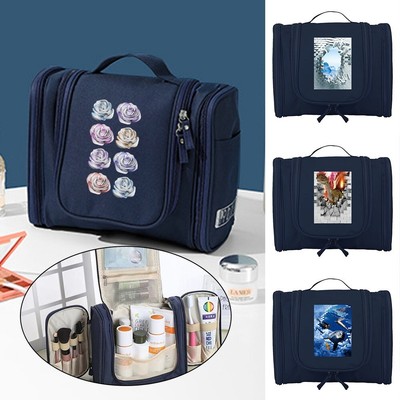 Bedruckte 3D Kulturtasche zum Aufhängen Reise Kulturbeutel Groß Make-up Waschtasche Organizer