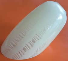 Vintage Retro 50s Glass Slanted Wall Ceiling Light Lamp Shade Atomic Wave Design