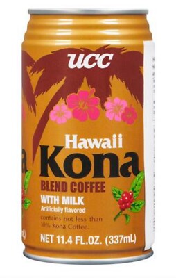 UCC Hawaii Kona Blend Instant Coffee with Milk, Sweet and Milky, 337ml