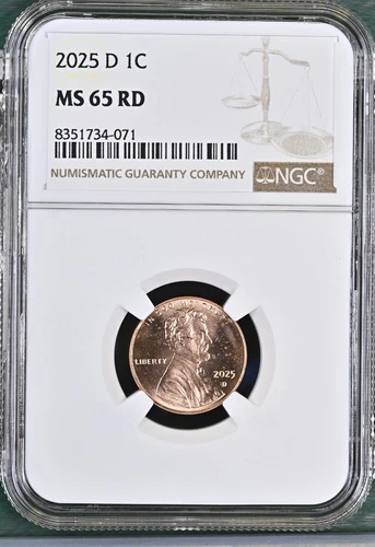 2025-D LINCOLN UNION SHIELD CENT PENNY NGC MS65RD BU UNC DETAILED COIN #AF