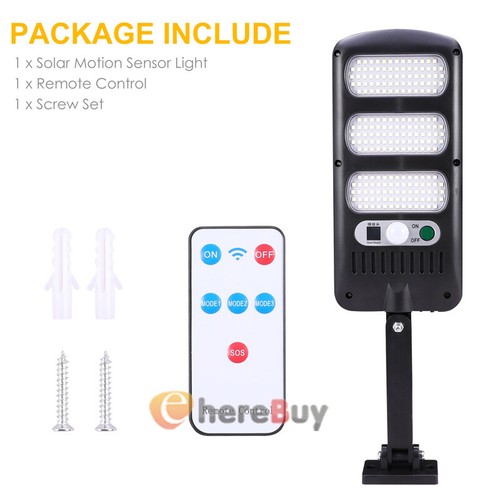 LED Solar Street Lights w/Remote Garden Wall Lamp Industrial Security Road Bulb - Picture 142 of 153